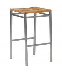 Barlow Tyrie - Equinox High Dining Stool with Teak Seat
